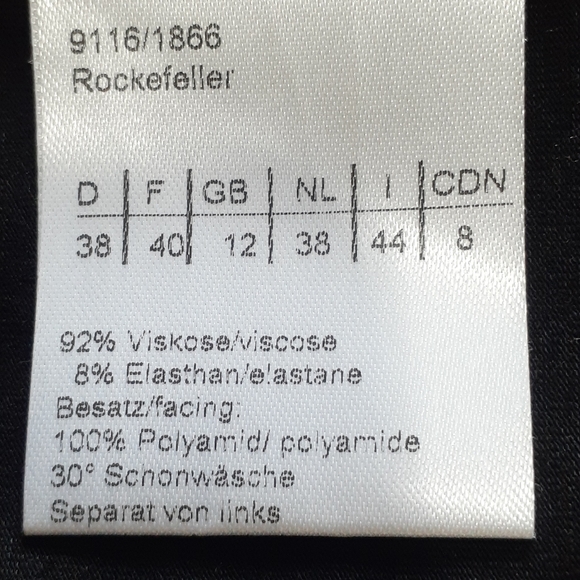 Orwell Black Sports Long Slv Jacket sz 8 - Picture 7 of 7